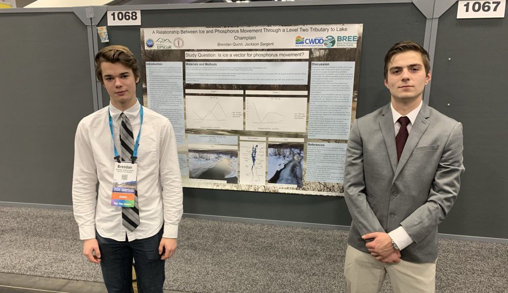 Brendan Quinn and Jackson Sargent at the American Geophysical Union, 2019